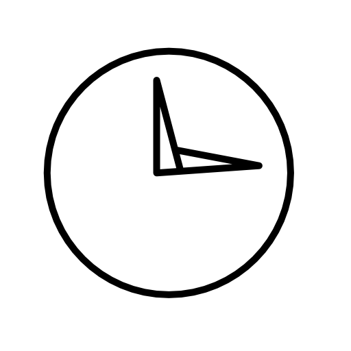 Clock of circular shape outline