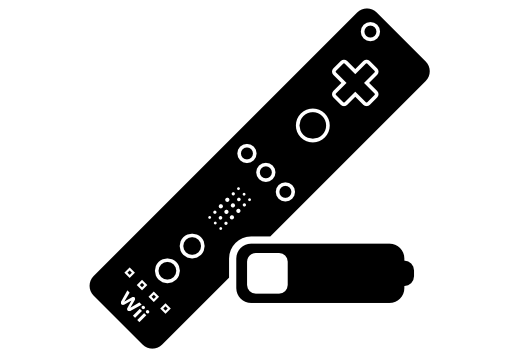 Wii game control with low battery status