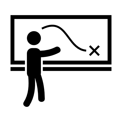 Person explaining strategy on a board with a sketch
