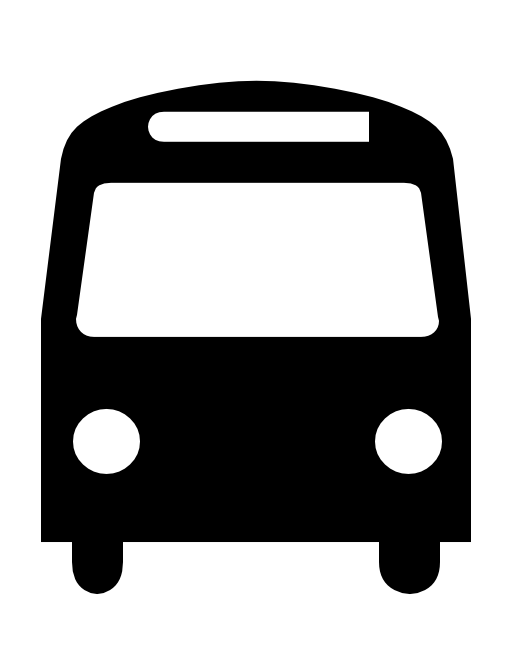 Frontal bus silhouette