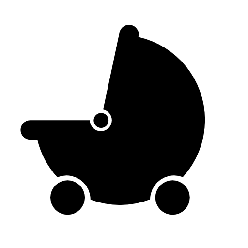 Baby black stroller transport