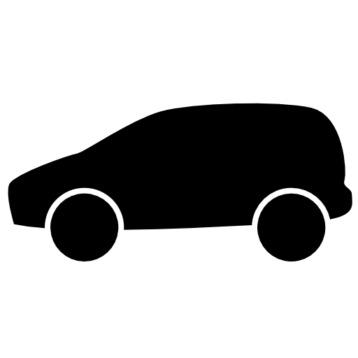 Car black silhouette side view