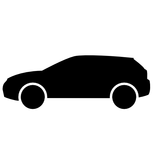 Car in black side view