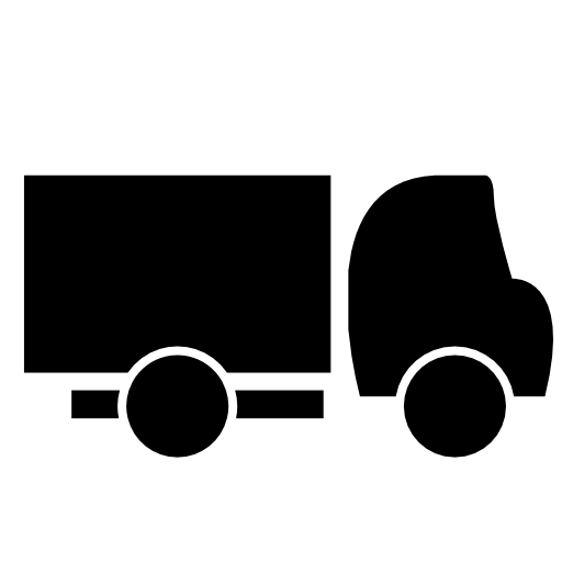 Truck black silhouette side view