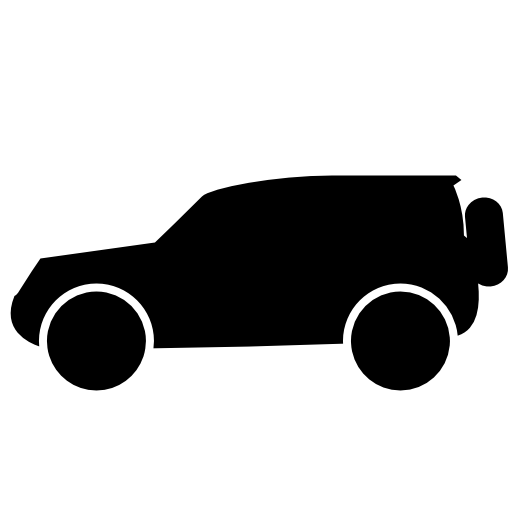 Van, wagon or waggon, side view silhouette