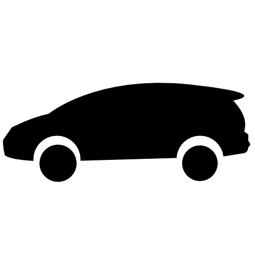 Car black shape over wheels