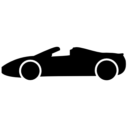 Sports car top down silhouette