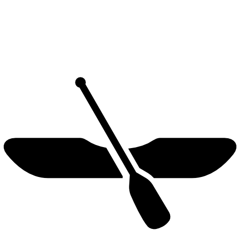Canoe boat with rowing