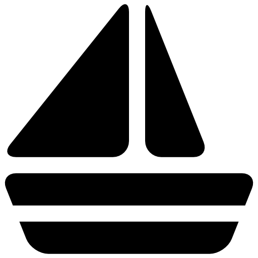 Boat black silhouette