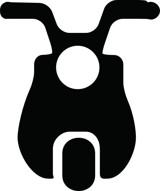 Scooter silhouette front view