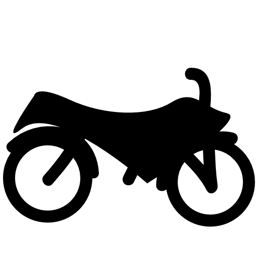 Motorcycle side view silhouette