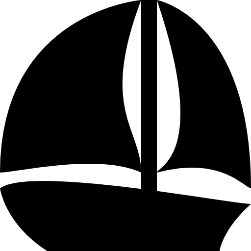Sailboat black silhouette