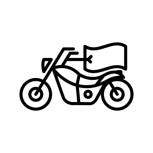 Motorcycle with price tag