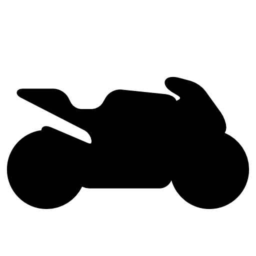 Motorcycle black side view silhouette