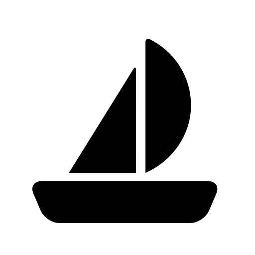 Sailing boat black shape