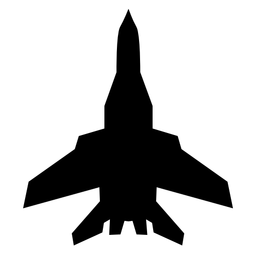 Airplane black silhouette