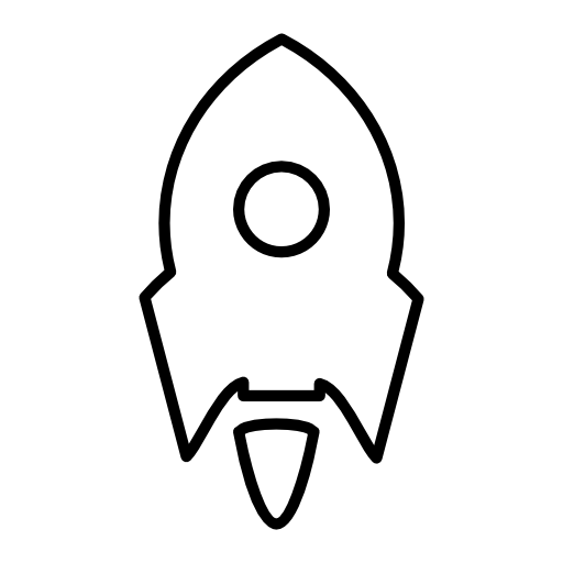 Rocket ship variant small with white circle outline