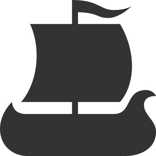 Viking ship silhouette