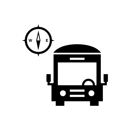 Bus front and a clock