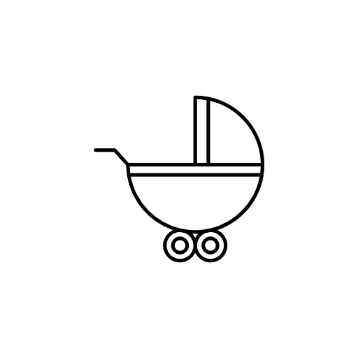 Baby carriage with wheels