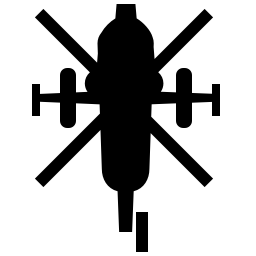 Army helicopter bottom view