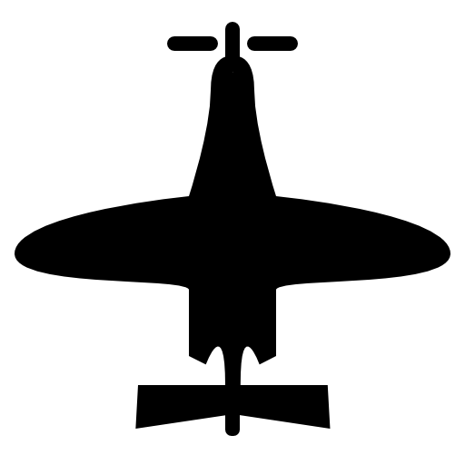 Airplane of small size top view