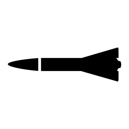 Missile weapon silhouette side view
