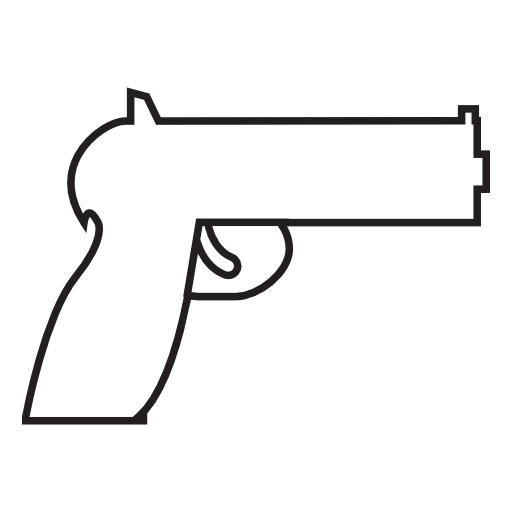 Gun. Action. IOS 7 interface symbol