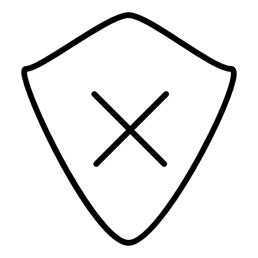 Shield with cross mark