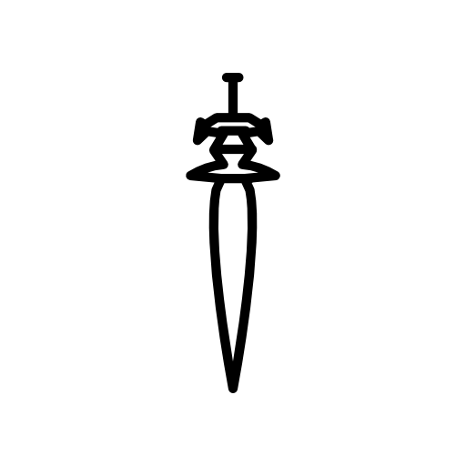Sword in vertical position