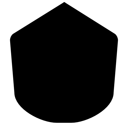 Shield silhouette with diamond like tip