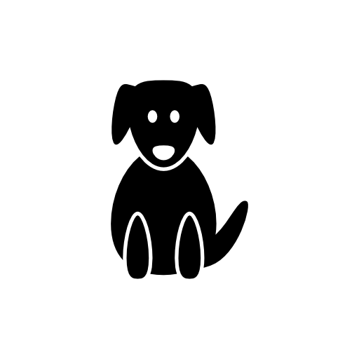 Dog silhouette in a sitting position