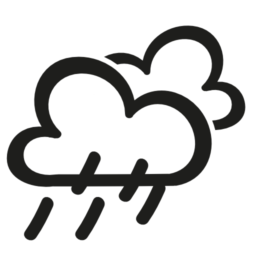 Rain weather hand drawn symbol