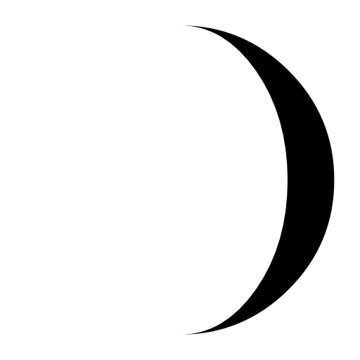 Moon phase circular weather symbol