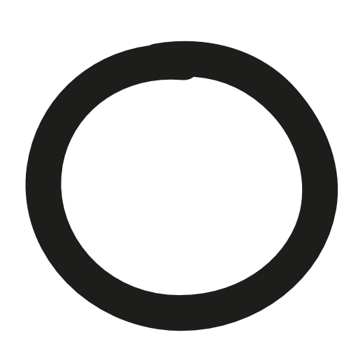 Moon hand drawn circle