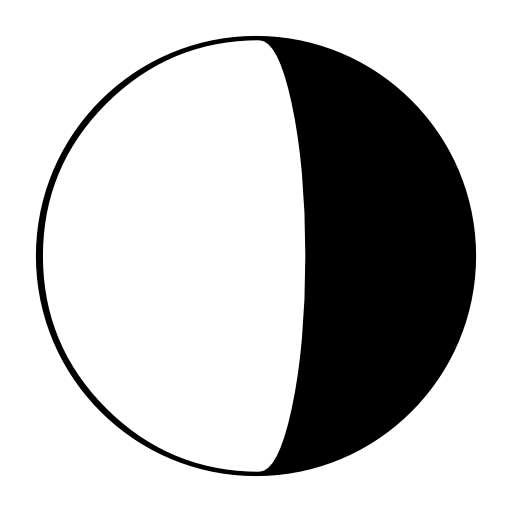 Moon crescent phase symbol