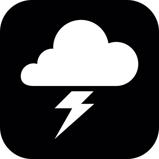 Cloud and lightning bolt symbol