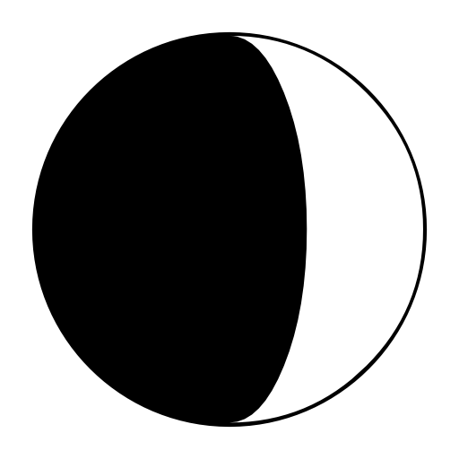 Moon phase interface symbol