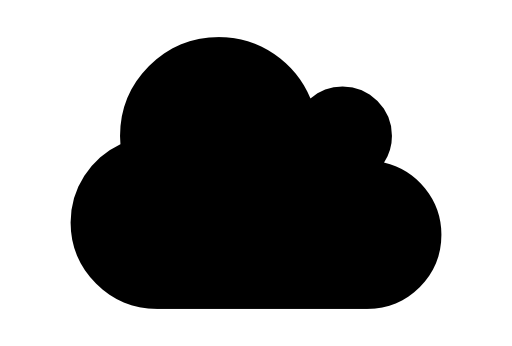 Fluffy cloud silhouette