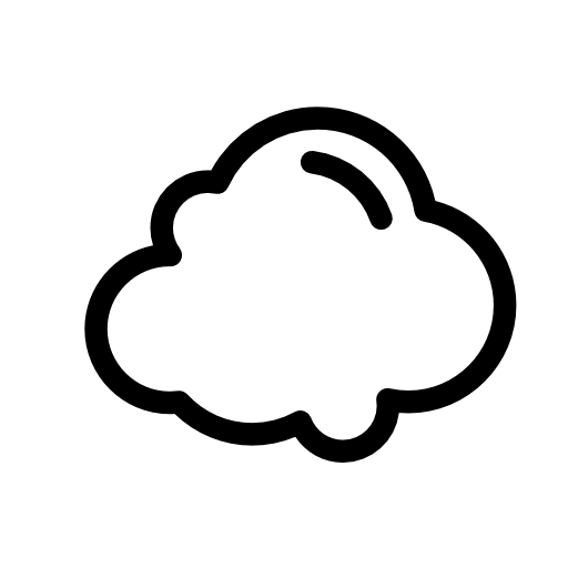 White cloud outline