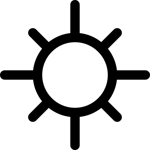 Sun with rays outline