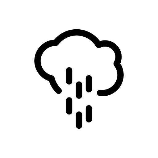 Cloud outline with rain droplets