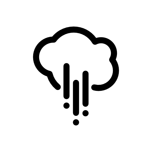 Cloud outline with rain lines