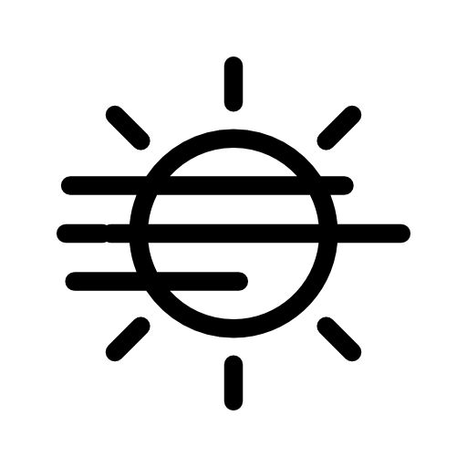 Sun outline with fog lines