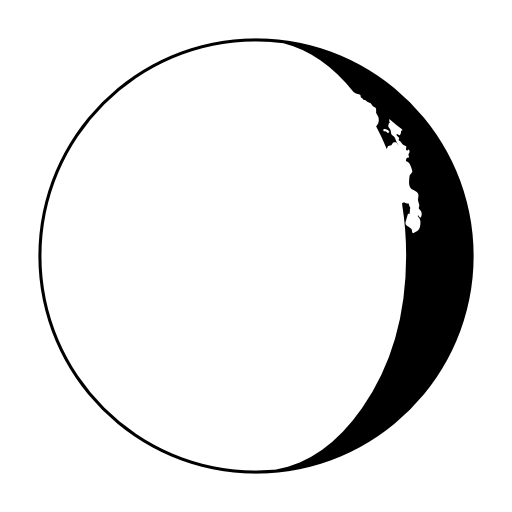 Moon phase circular weather symbol