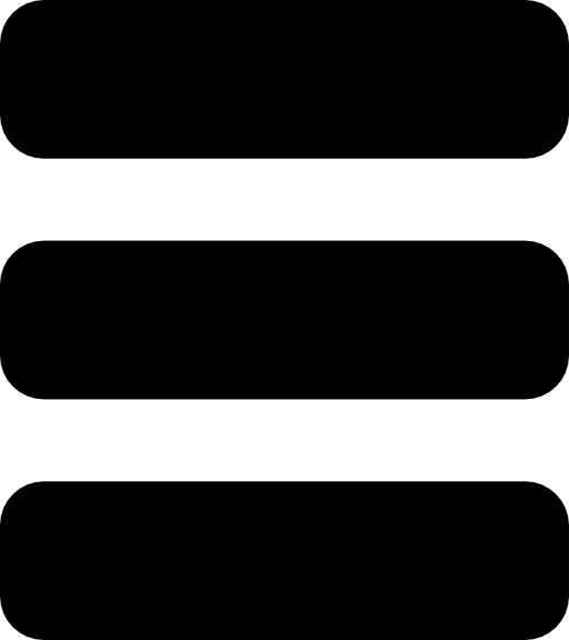 Menu interface symbol of three horizontal parallel lines