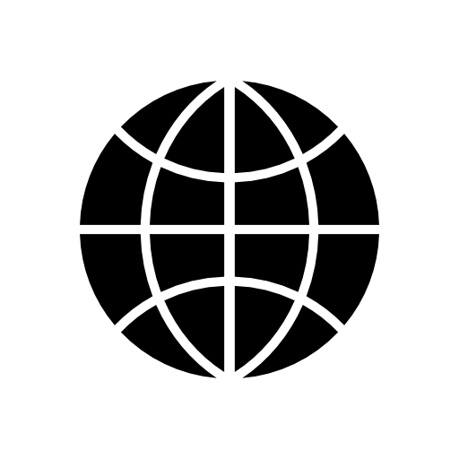 Globe in dark with grid outline