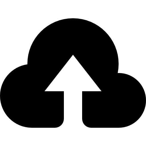 Small cloud upload symbol
