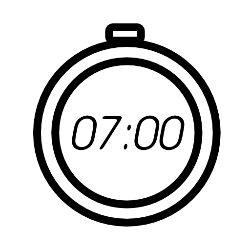 Chronometer at seven o'clock