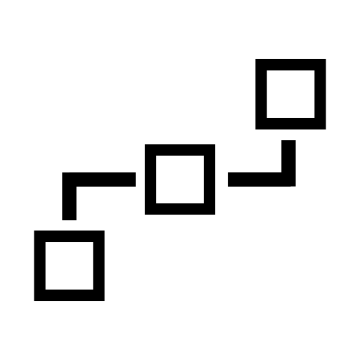 Three squares outlines graphic